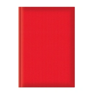 Agenda nedatata A5, hartie offset alb, coperta rosu
