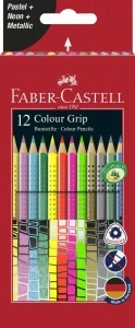 Creioane Colorate 12 Culori Speciale Grip Faber-Castell