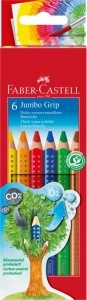 Creioane Colorate 6 Culori Jumbo Grip Faber-Castell