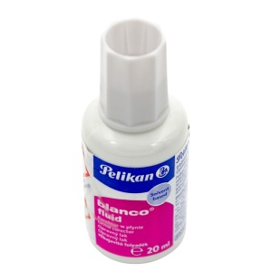 Fluid corector (pasta corectoare) Pelikan Blanco, 20ml, pe baza de solvent, cu pensula - Img 2