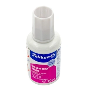Fluid corector (pasta corectoare) Pelikan Blanco, 20ml, pe baza de solvent, cu pensula - Img 2