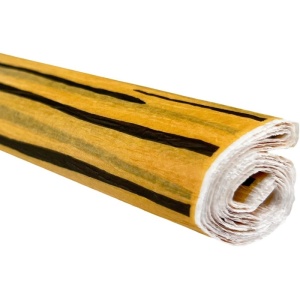 Hartie creponata Colorarte, 50x200cm, portocaliu deschis cu dungi negre, model tigru, set 10 role - Img 2