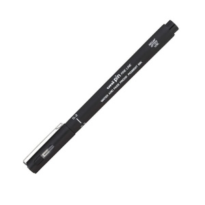 Liner 0.3 Negru UNI PIN-200, pe baza de apa