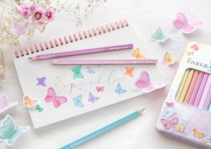 Set Cadou 12 Creioane Colorate Pastel Sparkle Faber-Castell - Img 3
