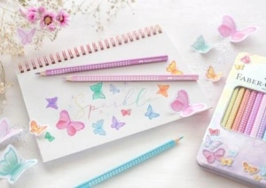 Set Cadou 12 Creioane Colorate Pastel Sparkle Faber-Castell - Img 3