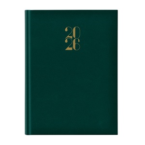 Agenda 2026 Artilux A4 datata, hartie ivory, coperta verde