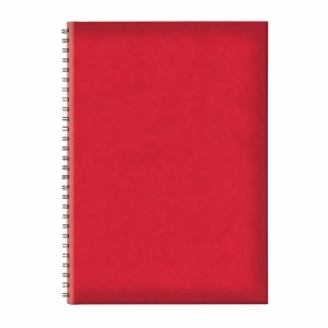 Agenda B5 TUCSON, nedatata, hartie offset alb, spira ascunsa, coperta rosie