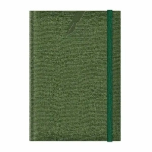 Agenda nedatata A5 Colere, elastic, hartie alba, coperta verde