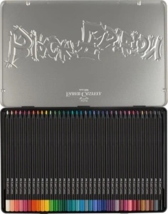 Creioane Colorate 36 Culori Black Edition Cutie Metal Faber-Castell - Img 2