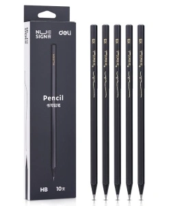 Creion Grafit HB Lemn, Cutie 10 Buc, Nusign Deli