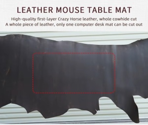 Protectie Birou Mouse Pad&Office Desk Mat Din Piele Naturala Neagra - Img 5