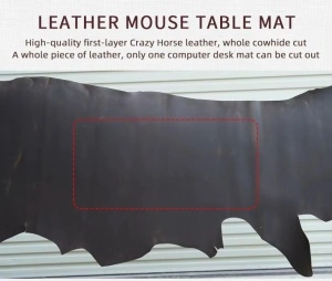 Protectie Birou Mouse Pad&Office Desk Mat Din Piele Naturala Neagra - Img 5
