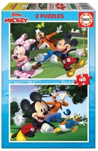 Puzzle 2×48 piese Mickey&friends