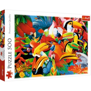 Puzzle carton 500 piese Trefl Pasari colorate