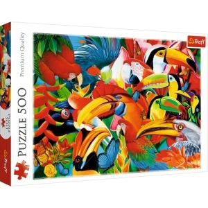 Puzzle carton 500 piese Trefl Pasari colorate