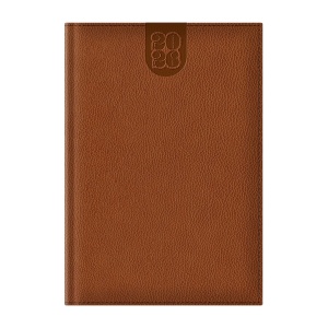 Agenda 2026 Dakota A5 datata, hartie ivory, coperta maro