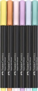 Brush Pens 6 Culori Black Edtion Faber-Castell - Img 2