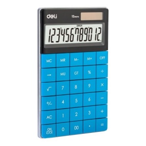 Calculator Birou 12 Dig Modern Albastru Deli - Img 3