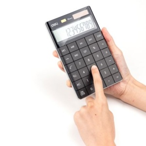 Calculator Birou 12 Dig Modern NegruDeli - Img 6