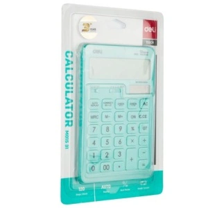 Calculator Birou 12Dig Bleu Pastel Deli - Img 5