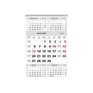 Calendar de perete TRIPTIC CLASIC 3 Argintiu - Img 4
