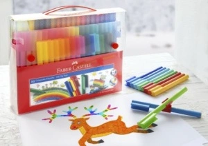 Cariocă 80 Culori Connector Cut Cadou Faber-Castell - Img 2