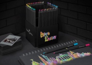 Creioane Colorate 50 Culori Black Edition Faber-Castell - Img 2