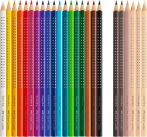 Creioane Colorate Grip 2001 18+6 Culori Tonurile Pielii Faber-Castell - Img 3
