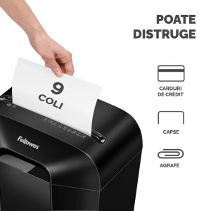 Distrugator documente Fellowes, Powershred LX50 9 coli - Img 3