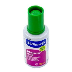 Fluid corector (pasta corectoare) Pelikan Blanco, 20ml, pe baza de apa, cu pensula - Img 2