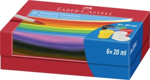 Guase 6 Culori 20ml Faber-Castell - Img 1