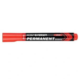 Marker Permanent Rosu Varf Rotund 2.5mm Deli