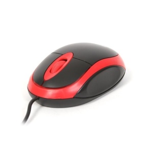 Mouse optic Omega OM06V, 1200 dpi, cablu 1.25m, rosu