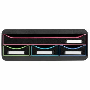 Organizator Exacompta, 4 sertare, 270x355x135 mm, negru - Img 2