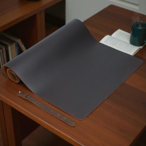 Protectie Birou Mouse Pad&Office Desk Mat Din Piele Naturala Neagra - Img 2