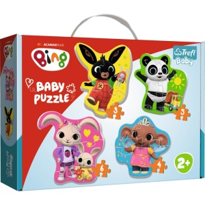 Puzzle carton 4in1 3-6 piese Trefl Baby - Bing - set 4x personaje, +2 ani