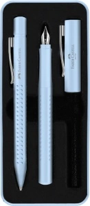 Set Stilou M + Pix grip 2010 Bleu Sky Faber-Castell