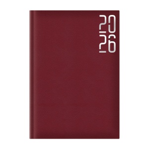 Agenda 2026 Artibest A5 datata, hartie offset alb, coperta brodeaux