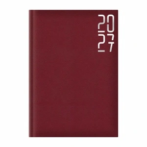 Agenda 2027 Artibest A5 datata, hartie offset alb, coperta brodeaux