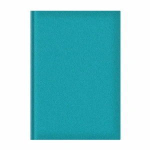 Agenda Adria A5, nedatata, hartie ivory, coperta turcoaz