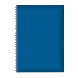 Agenda B5 TUCSON, nedatata, hartie offset alb, spira ascunsa, coperta albastra - Img 1