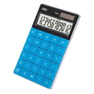 Calculator Birou 12 Dig Modern Albastru Deli - Img 4