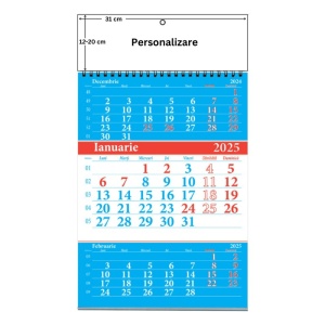 Calendar triptic de perete Unicart, A3