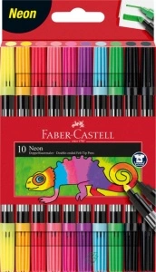 Carioca 10 Culori Pastel 2 Capete Culori Neon Faber-Castell