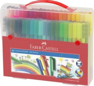 Cariocă 80 Culori Connector Cut Cadou Faber-Castell
