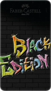 Creioane Colorate 12 Culori Black Edition Cutie Metal Faber-Castell - Img 4
