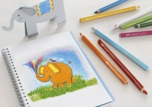 Creioane Colorate Triunghiulare Jumbo 12 Culori Faber-Castell - Img 2