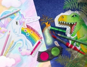 Display Concept Unicorni si Dinozauri 2024 Faber-Castell - Img 2