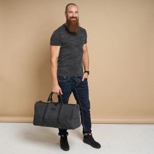 Geanta Bowling Sport Neagra Din Material Textil - Img 6