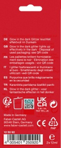 Glitte Glow In The Dark Set 2x12 Ml Faber-Castell - Img 2